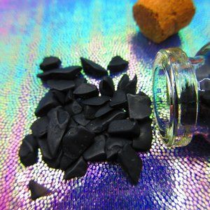 Shungite Gemstone Chips In A Bottle Embellishments Natural Semi Precious
